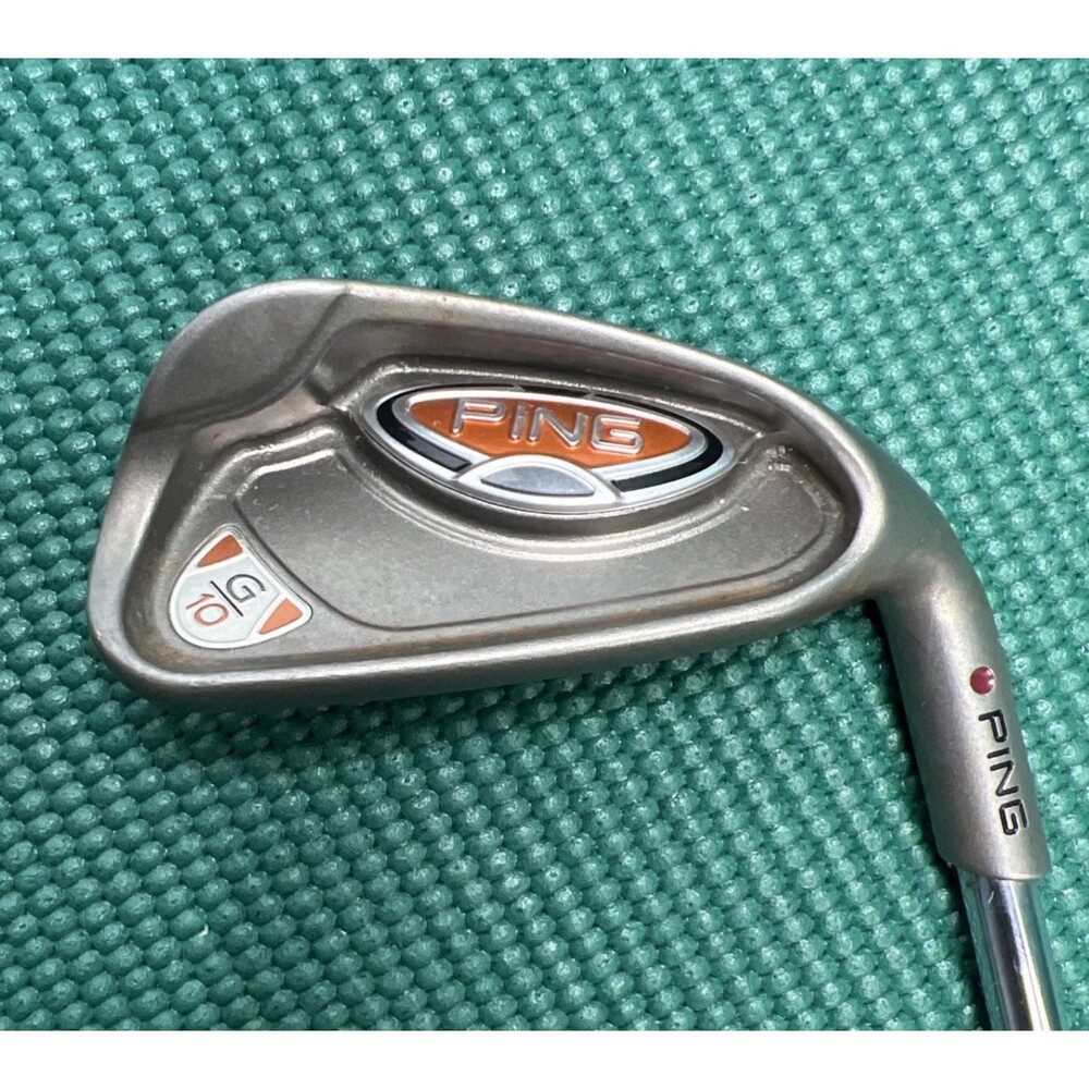 PING G10 RED DOT 7 IRON, PING GRIP AND AWT REGULAR FLEX STEEL SHAFT, 37"